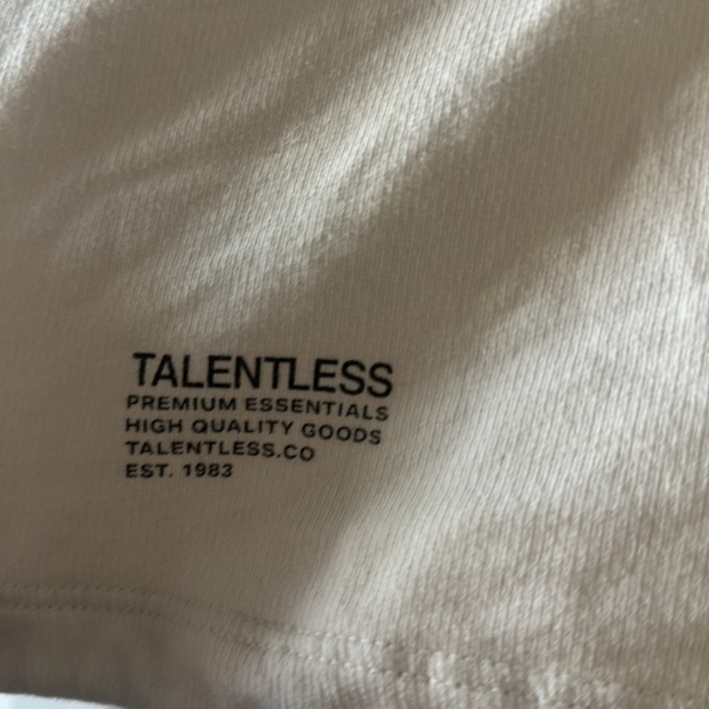 NWOT Talentless Cinch Crop Long Sleeve Tee- Bone - Picture 5 of 7
